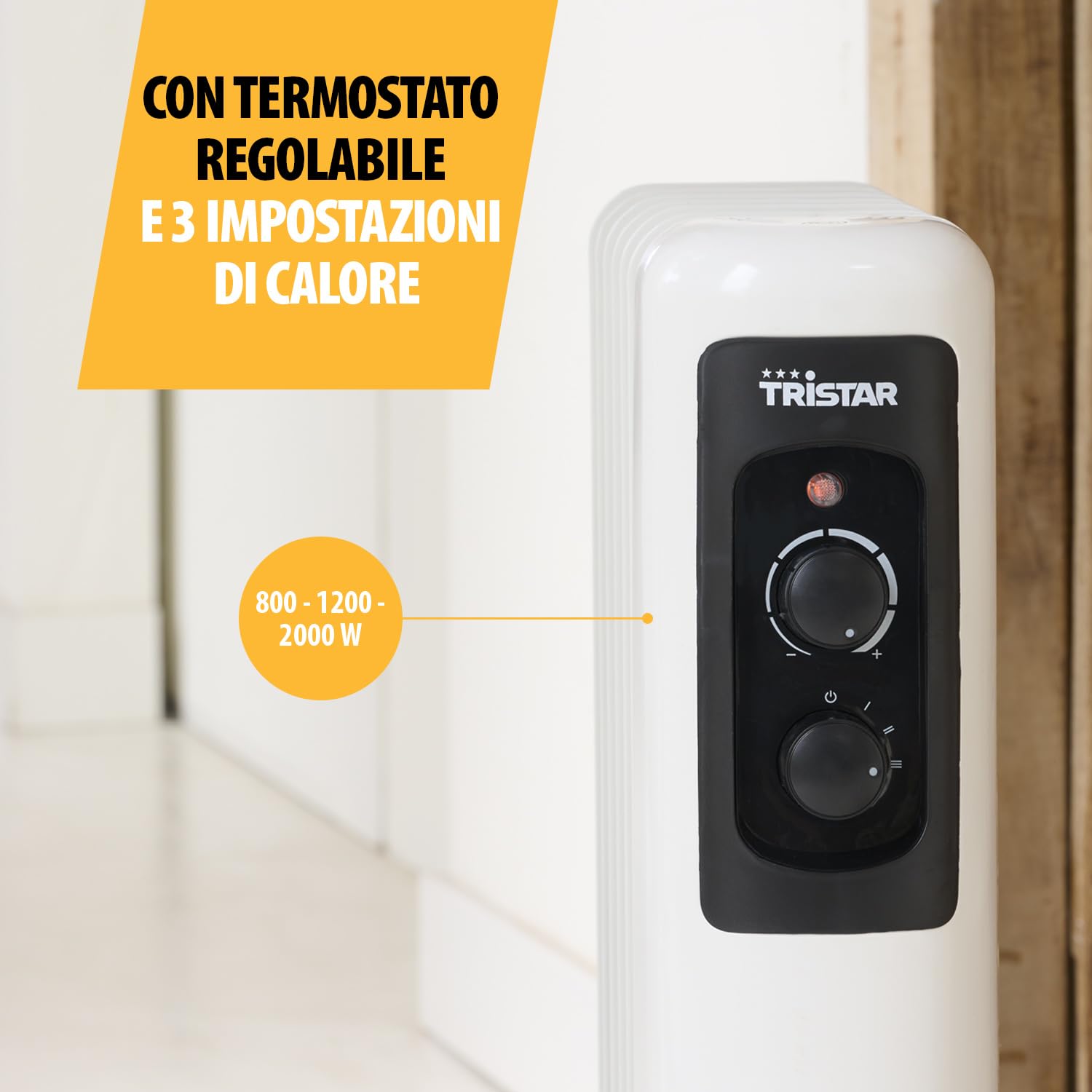 Riscaldatore a olio Tristar KA-5181-3 impostazioni di calore - Regolabile - 2000 W max - 11 alette di riscaldamento