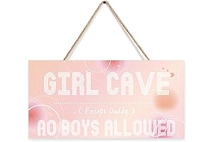 Pink Door Decor: Girl Cave Sign for a Whimsical Teen Retreat