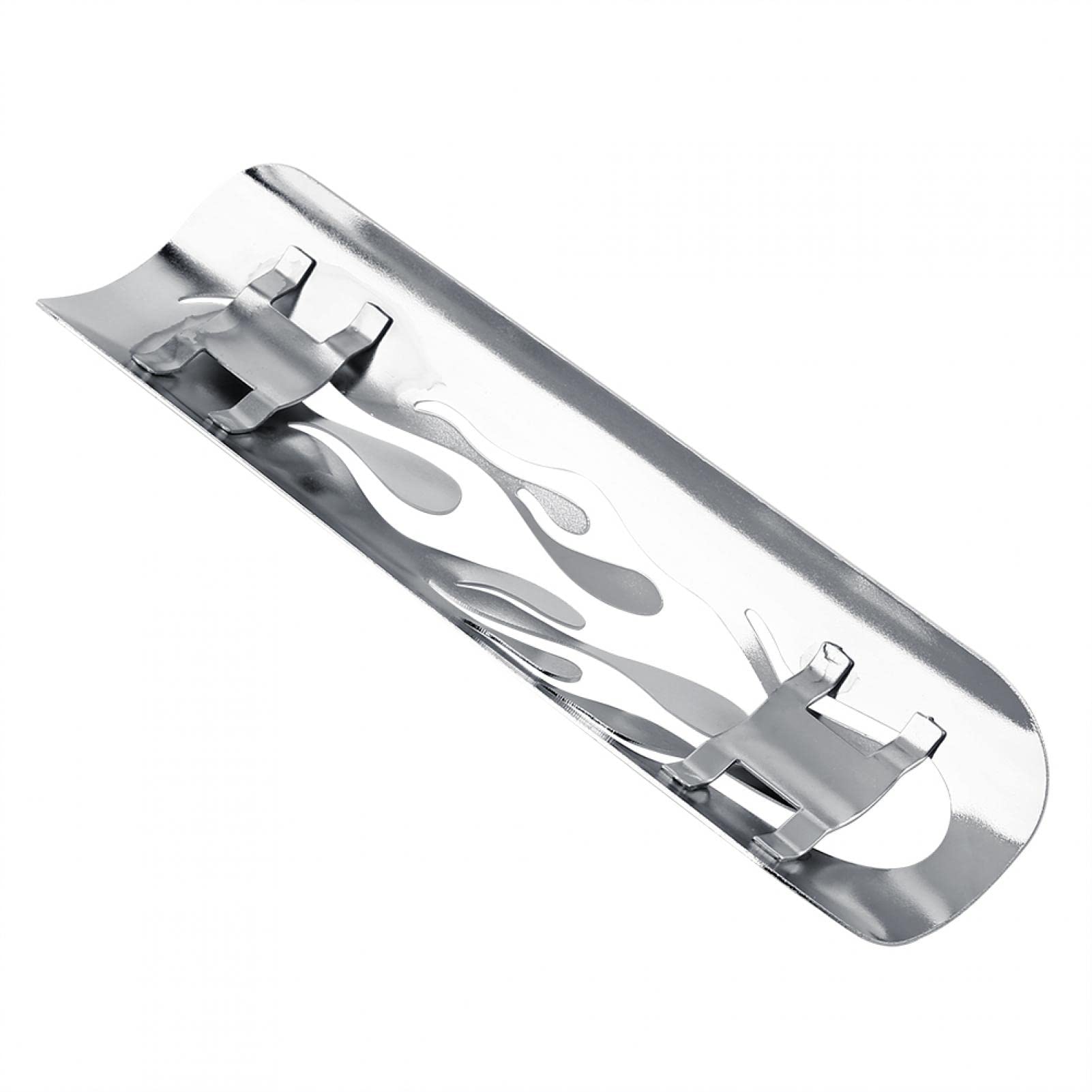 Scudo termico per moto, Scudo termico di scarico, Scudo termico per tubo di scarico della fiamma universale per moto Protezione della copertura del silenziatore(D'argento)