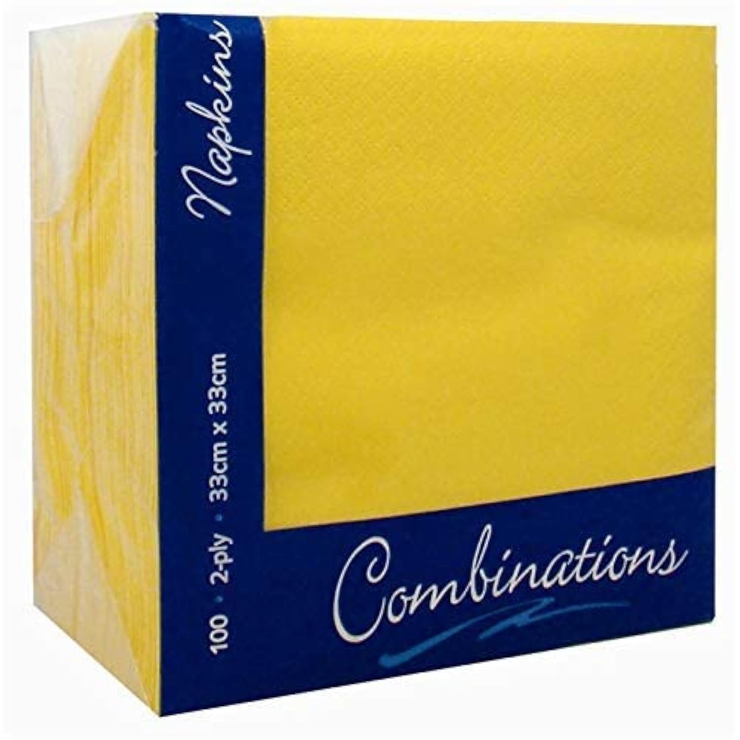 Combinations Yellow Napkins 2Ply 100 Pieces For Parties/Events/Dinners/Home (Yellow)