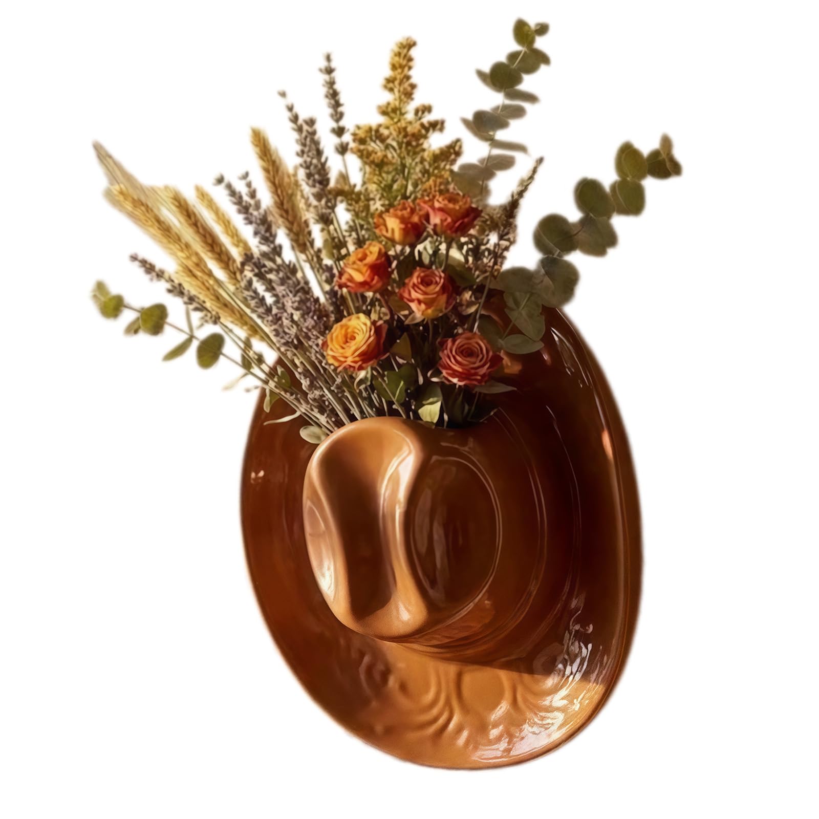 Decorative Ceramic Vases for Centerpieces, Unique Flower Rustics Farmhouse Vase for Home/Kitchen/Offices Decors Decorative Ceramic