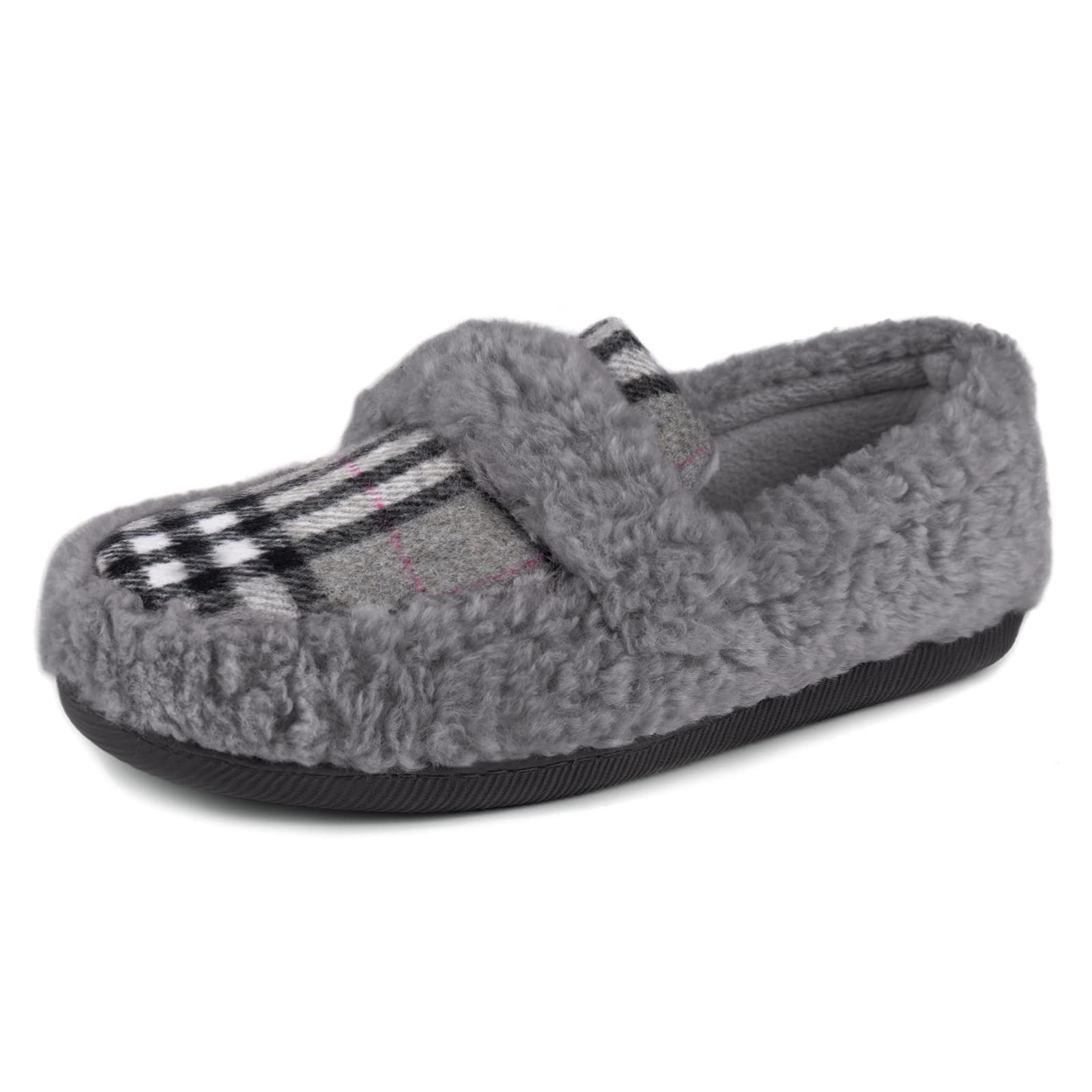 ZizorWomen's Memory Foam Cozy Fuzzy Fleece Comfy Slippers, Ladies Indoor or Outdoor House Shoes