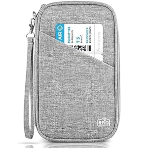 Passport Holder Family, Women Rfid Blocking Passport Wallet, Travel Essentials Premium Wallets, Waterproof Passport Holders Bag for Men Traveling, Travel Document Organizer Credit Cards Case