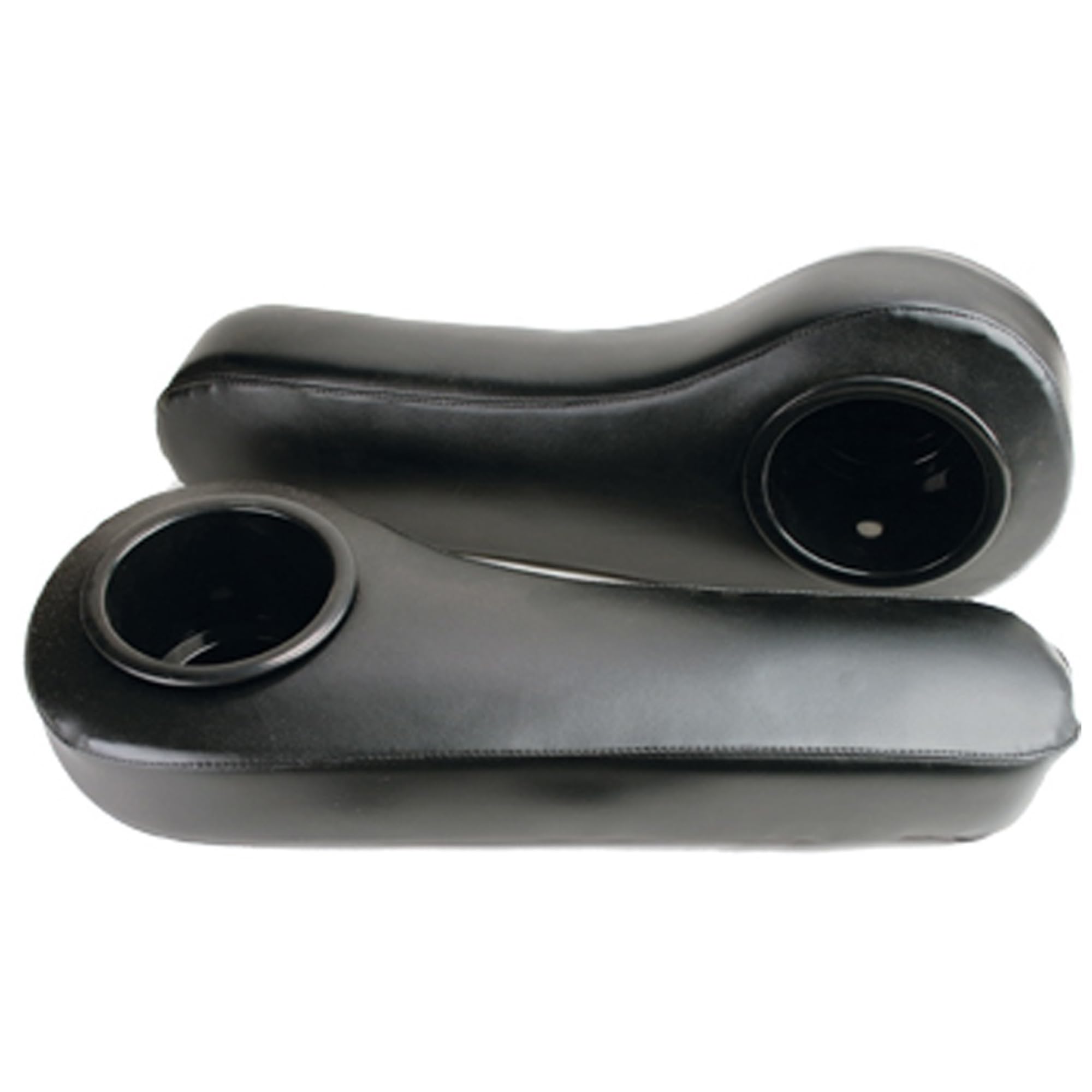 Performance Plus Carts Rear Seat Arm Rests With Cup Holders - For Golf Cart Rear Seats (Black) - View #3