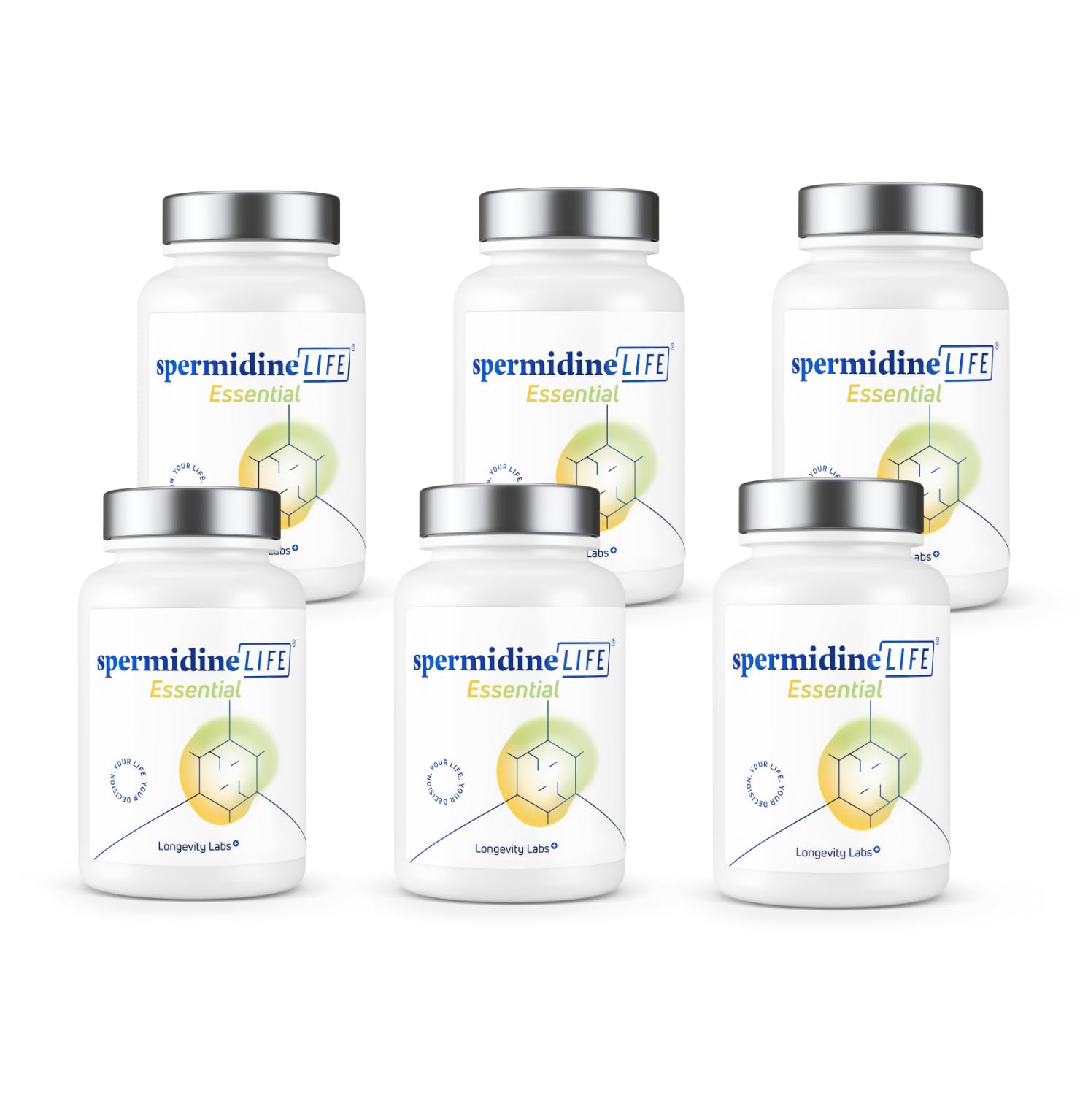 spermidineLIFE Essential – Spermidin Kapseln mit Zink & B1, 360 Stück | 1 mg Spermidin aus CelVio Weizenkeimextrakt – EU Novel Food zertifiziert – für Zellerneuerung & Energiestoffwechsel