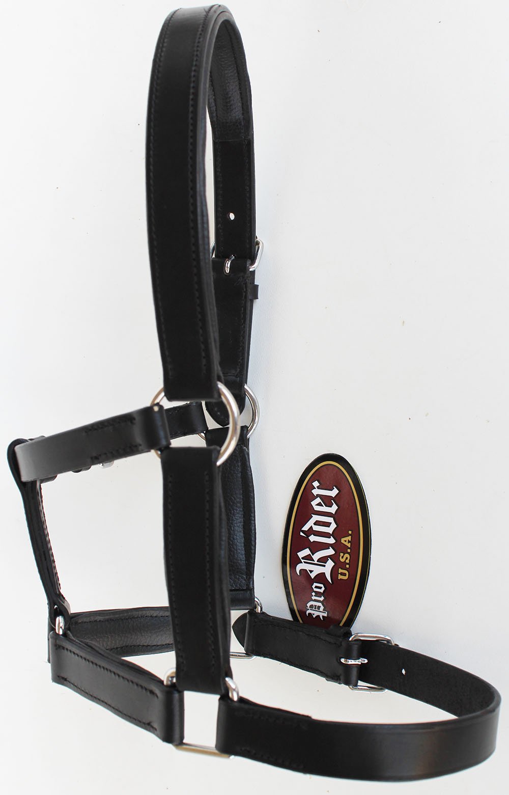 St. Charles Horse Riding Leather Halter English Western Tack Foal Black 927R17BK