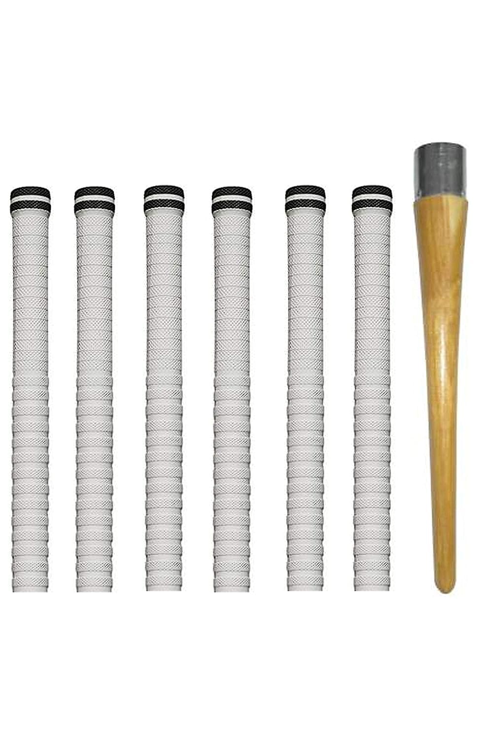 Kiraro Combo of 6 Cricket Bat White Grip (XR) + 1 Wooden Cone (Gripper) (B0C7HF7CFQ) Amazon Price History, Amazon Price Tracker