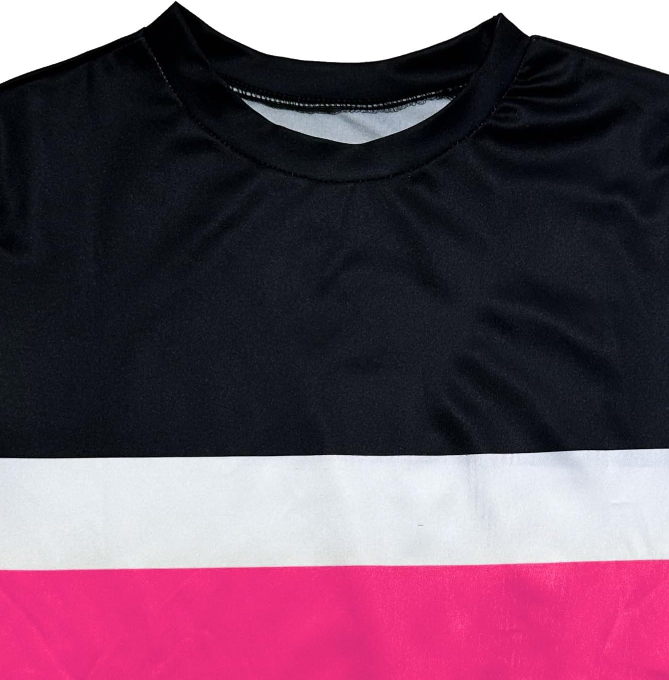 Women's 2 Piece Tracksuit Set Long Sleeve Color Block Lightweight Workout Athletic Sweatsuit Pink - Image 3