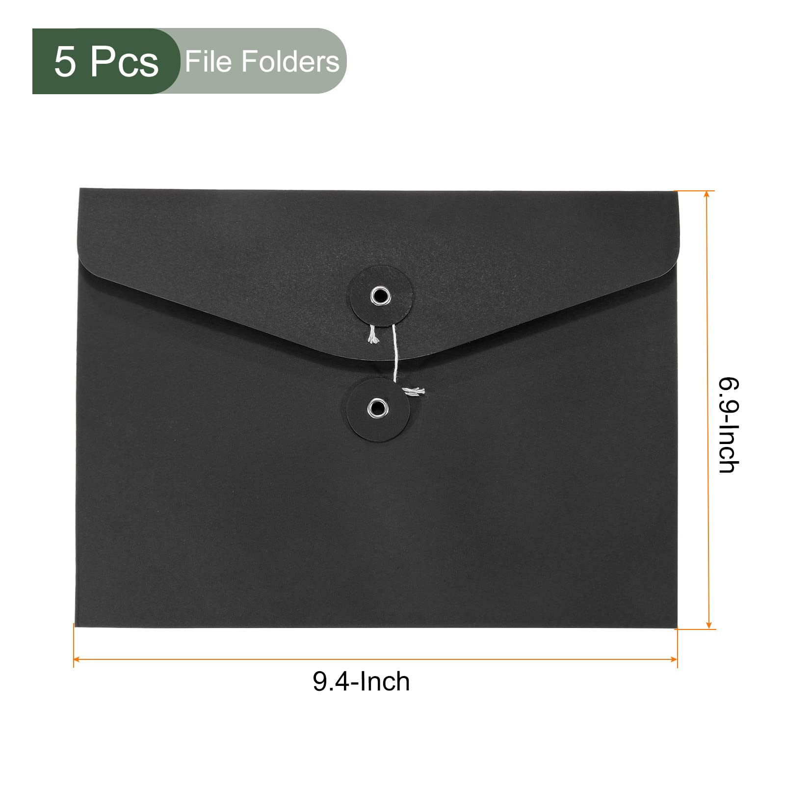 Leather Letter Holder 5-Pack Kraft String Tie File Folders - A4/Letter ...