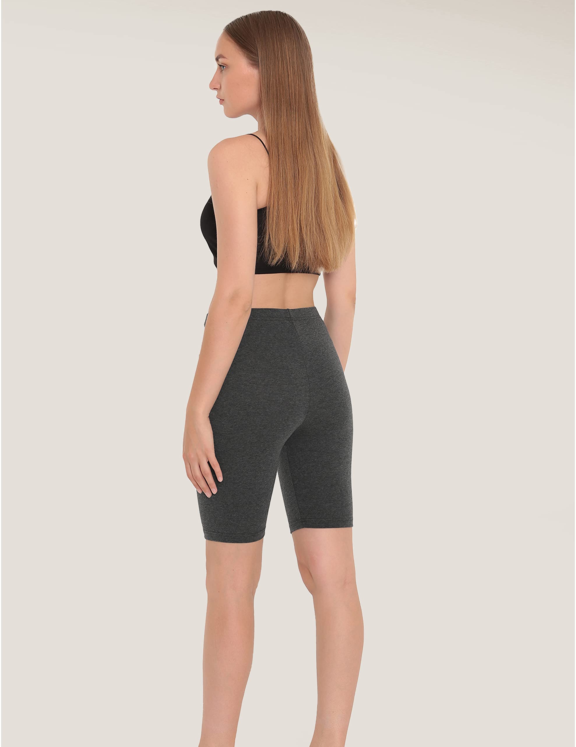 OCERA Damen Kurze Leggings aus atmungsaktiver Baumwolle mit hoher Taille, gemütliche Radlerhose ist hautfreundlich, mit ÖKO-TEX Standard 100 Zertifiziert