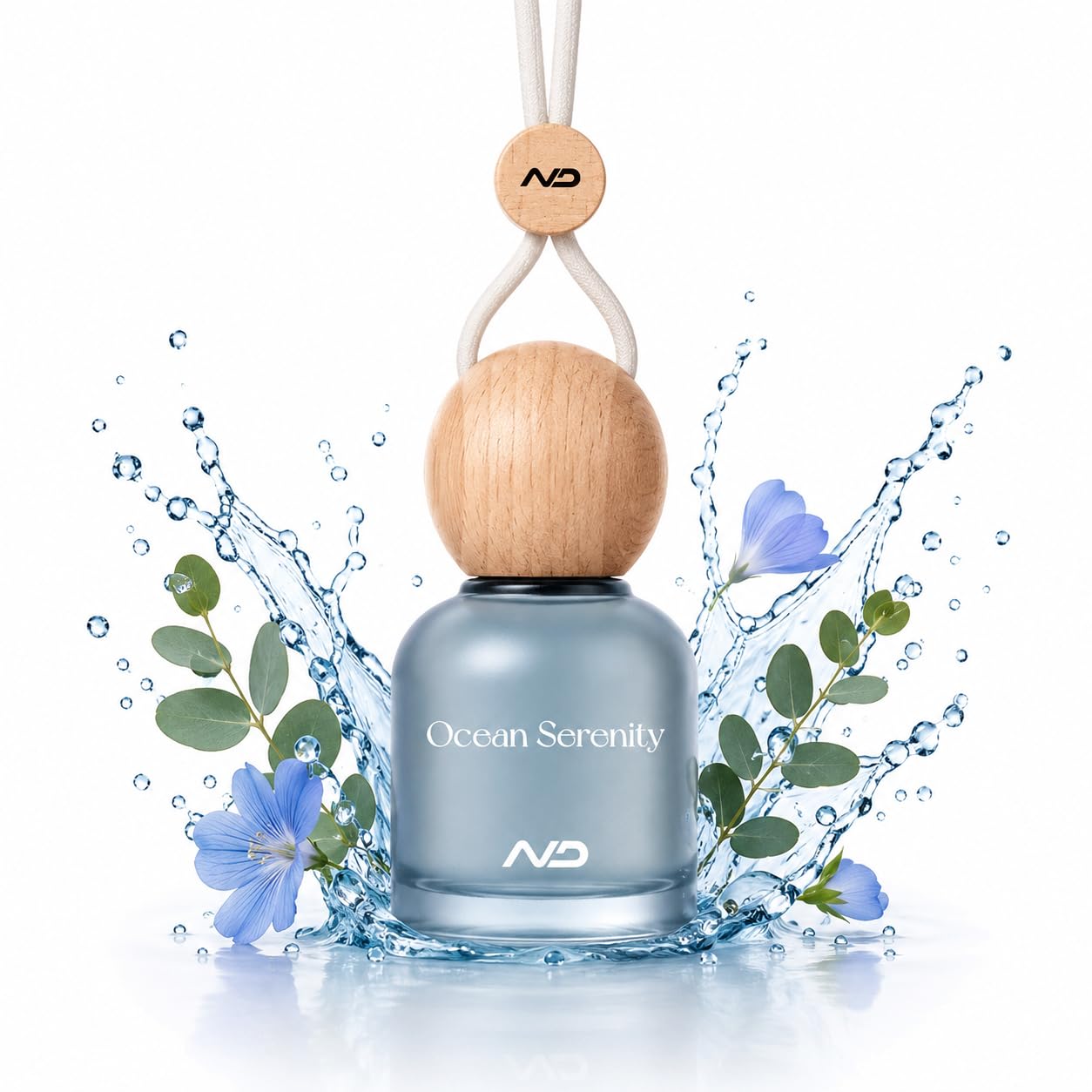 NEODRIFT 'NeoBliss' Car Hanging Diffuser Perfume for Car in Glass Bottle with Wooden Lid and Long-Lasting Scent (Ocean Serenity) – 10ml (Pack of 1)-image-33