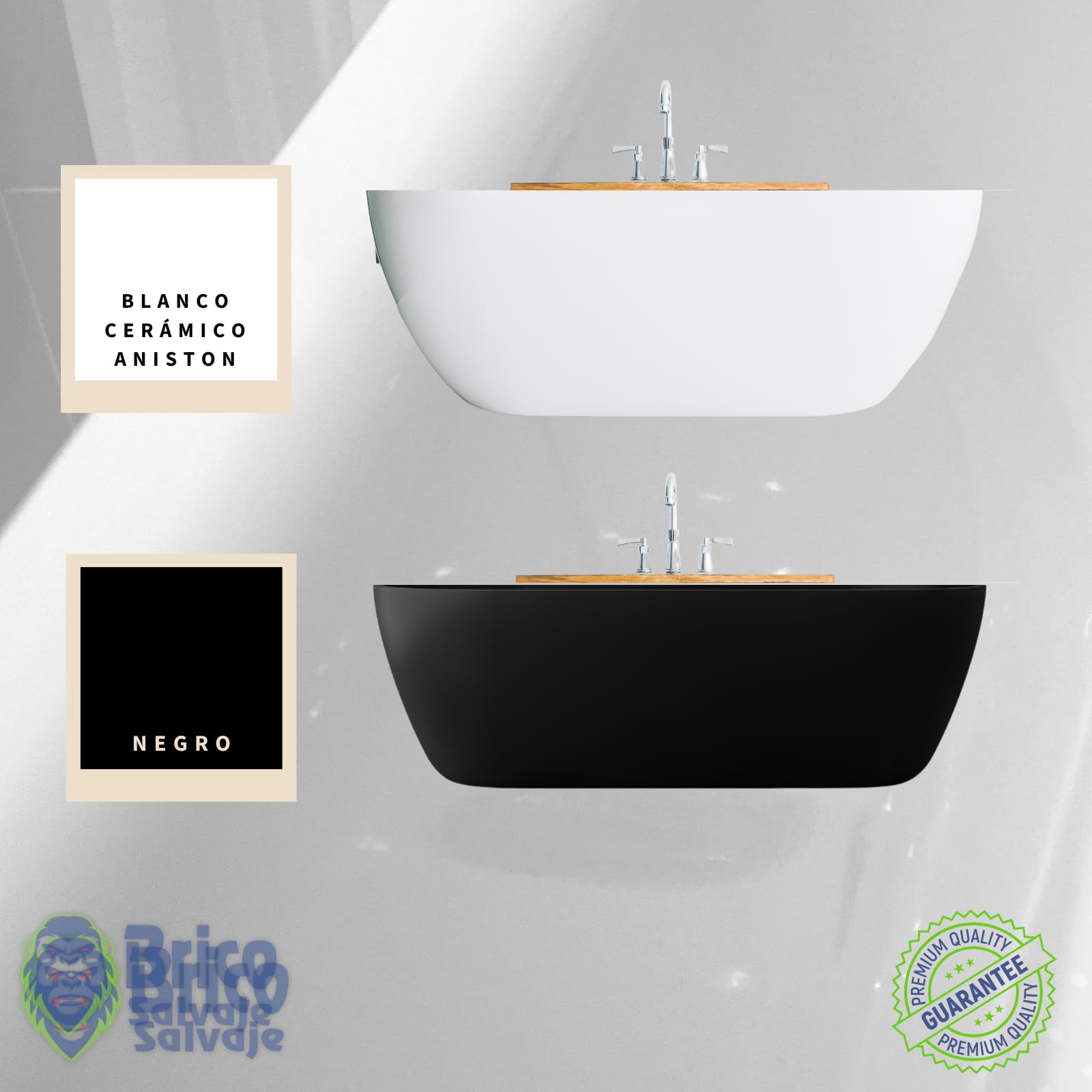 Farba do wanny z połyskiem dwuskładnikowym 600+150 ML | Łatwa aplikacja | Wykończenie ceramiczne (biała ceramika Aniston)