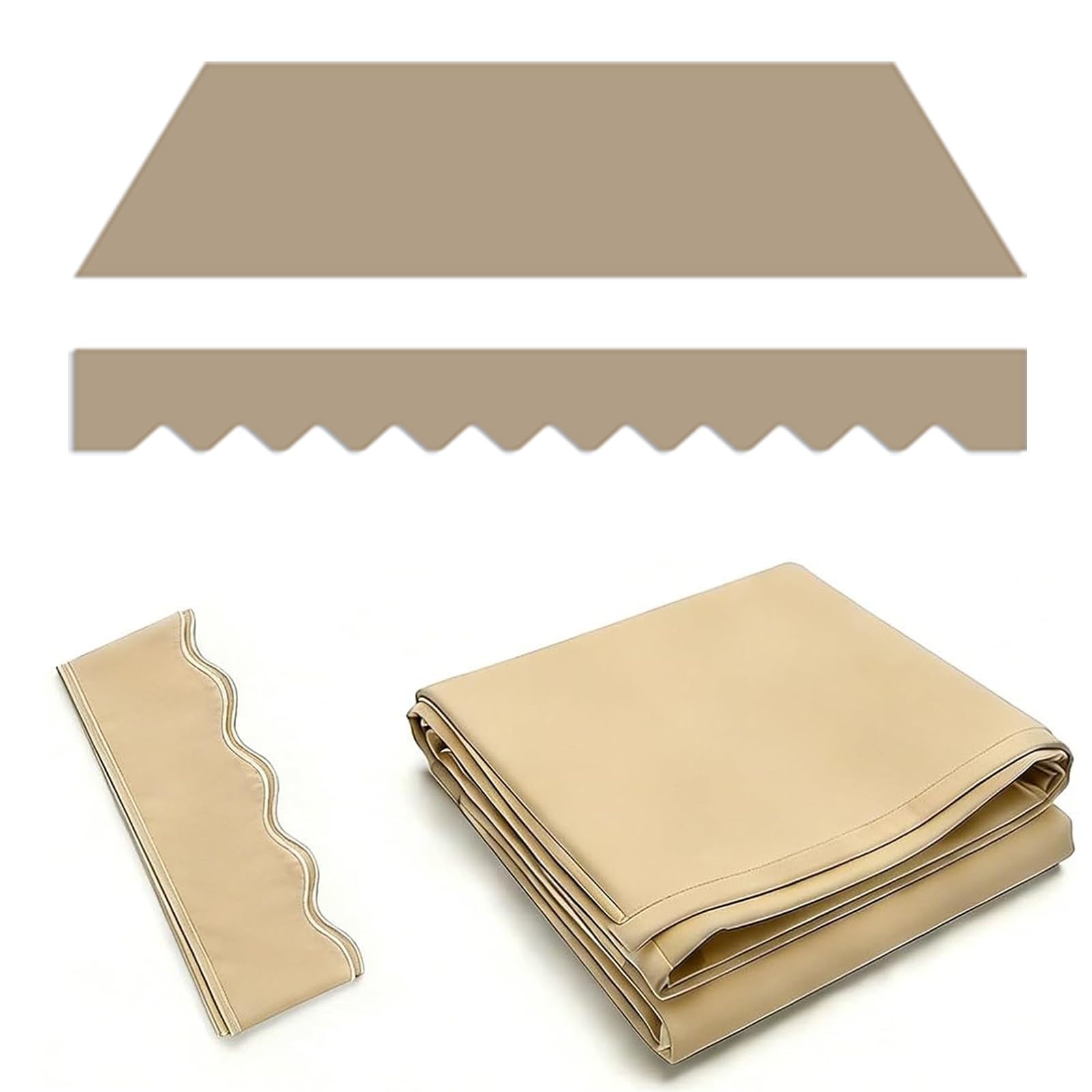 ROFBIHG Retractable Awning Replacement Fabric, Window Sunshade Shelter Canvas, Outdoor Patio Canopy Replacement Fabric Water Resistant Polyester Sun Shade Shelter Cover(Khaki,4.5x3.5m(14.7x11.5ft))