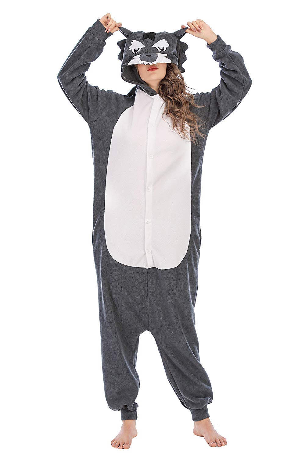 LBJR Disfraz de Animal Adulto Pijama Entero Animales Mujer Hombre