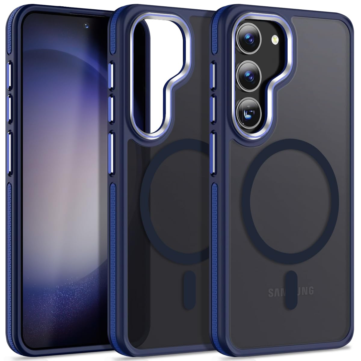 MALEWOLF for Samsung S23 Case, Compatible with MagSafe, Magnetic Phone Case for Galaxy S23, [Translucent Matte] [Anti-Slip] Full-Body Protection, Slim