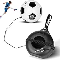 Vista 8 de Hikeen Juego de entrenamiento de fútbol con base de metal, equipo de entrenamiento individual portátil con pelota de rebote, regalo popular