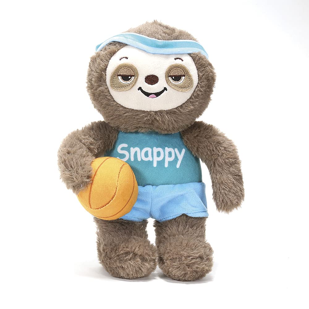 WUNDAPETS MAD ABOUT PETS SPORTY SLOTHS PLUSH SOFT DOG TOY DOG PUPPY CUDDLY SOFT PLAY TOY, 3 CHARACTERS (SNAPPY)