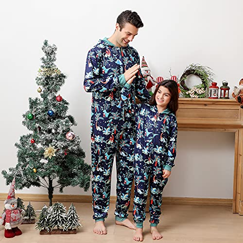 Matching Christmas Onesies Pajamas For Family, Holiday Pjs For Women/Men/Kids/Couples/Adult, Vacation Cute Printed Loungewear (Women, M, Dinosaur) #TOP1