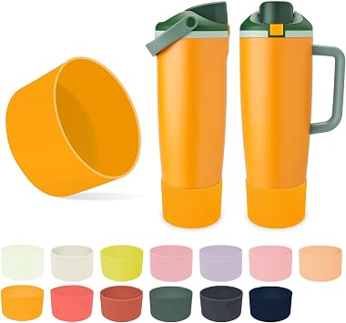 Silicone Boot for Owala 30oz & 40oz FreeSip Sway Bottles & Tumblers - Non-Slip, Scratch-Resistant, Stability Enhancer, Available in 12 Colors Orange Grove