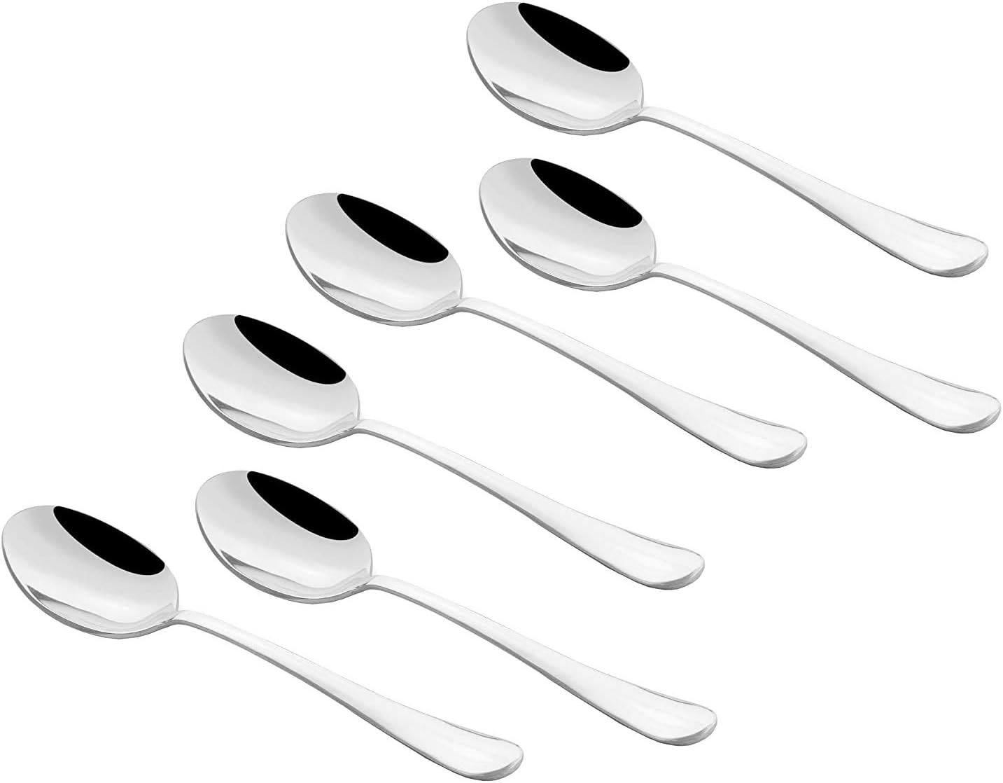 Parage 12 Pieces Stainless Steel Tea Spoon Set for Tea, Coffee, Sugar, Condiments & Spices, 14.5cm, Small Spoons (Round Edges)