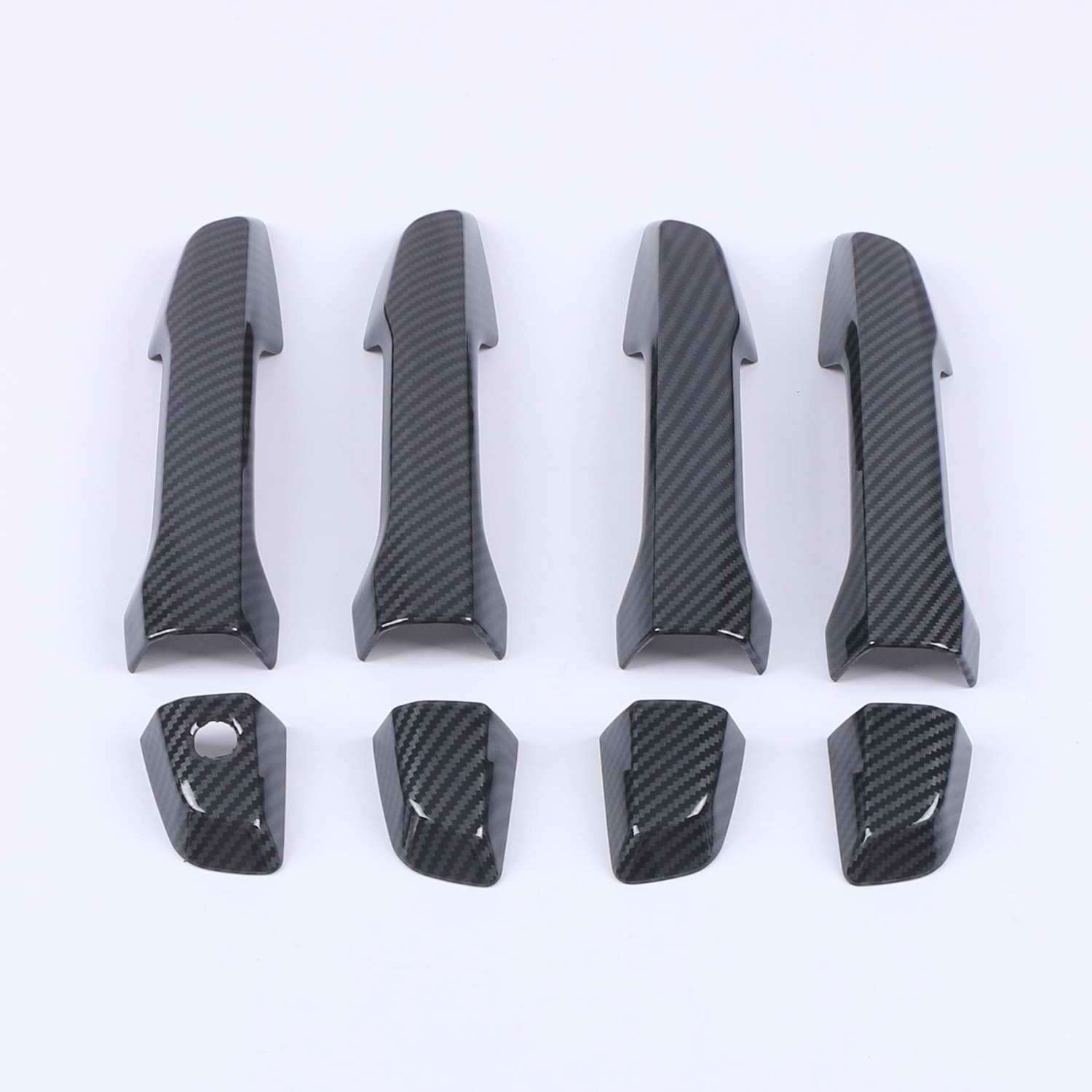 Rinkteea One Color Exterior Car Door Handle For Cr-V Crv 2017-2021 Carbon Fiber Chrome Car Door Handle Covers Trim Overlay Styling Auto Accessories(Carbon 0 Sensors)