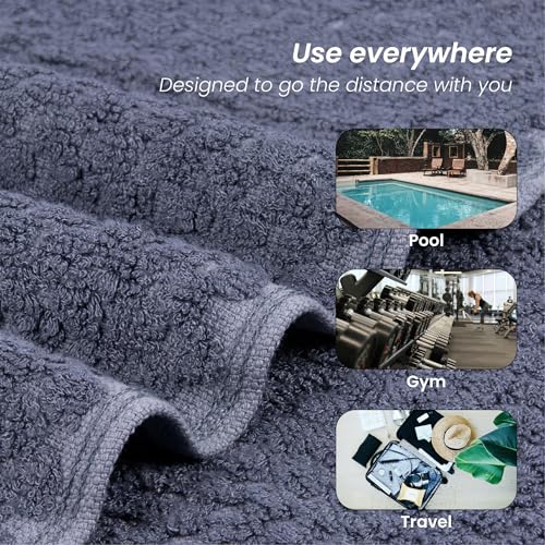 Image of Mush Hearth & Haven Bamboo Towels for Bath Large Size | 450 GSM Bamboo Bath Towel for Men & Women | Soft, Highly Absorbent & Quick Dry | Pack of 4, 70 X 140 cms (Assorted 2)
