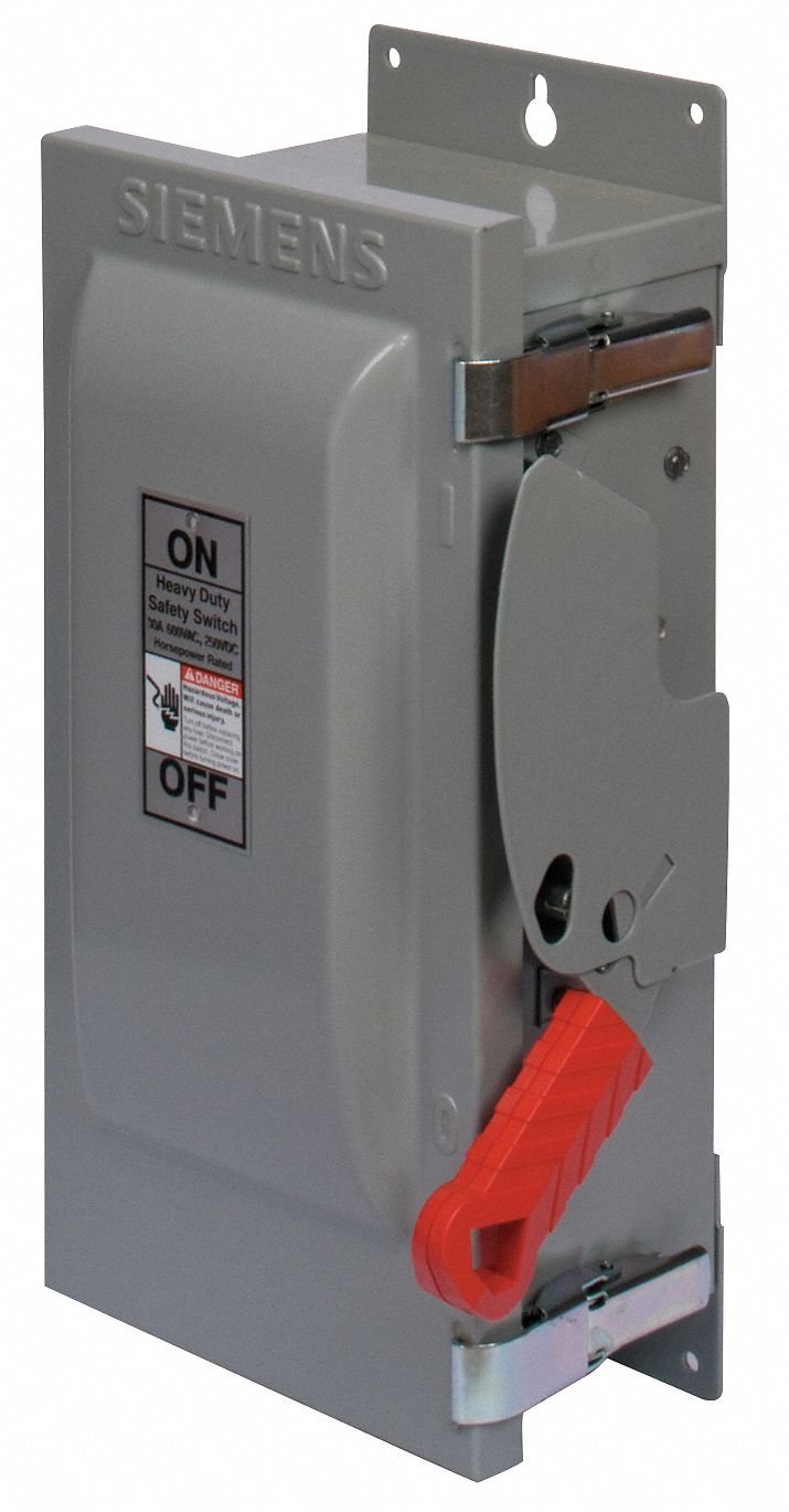 Siemens HF322N 60 Amp 3 Pole 240 voltios 4 alambre fusionado Heavy Duty interruptores de seguridad