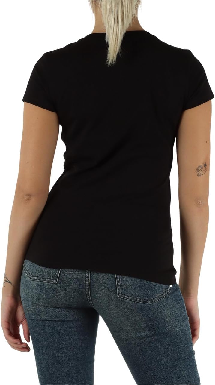 Armani Exchange Womens Script Rhinestone Slim Tee - Image 5