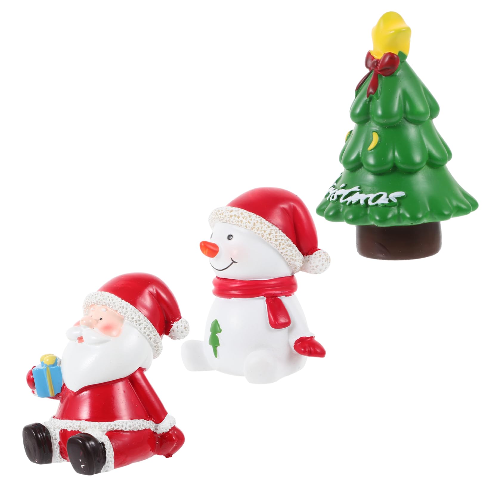 ULTECHNOVO 4 Ensembles Ornements du Père Noël Ornements De Navette Décorations D'aquarium De Noël Décoration D'aménagement Paysager D'aquarium Décoration en Résine pour Aquarium 3 Pièces * 4