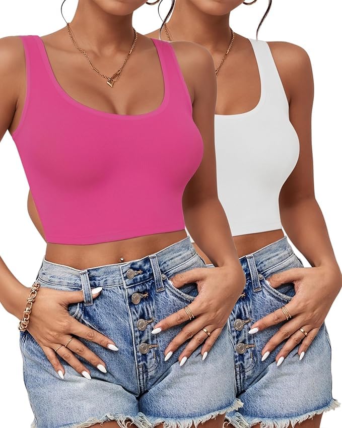 Haut court pour femme débardeur sans manches blanc rose chemise de sport athlétique XS