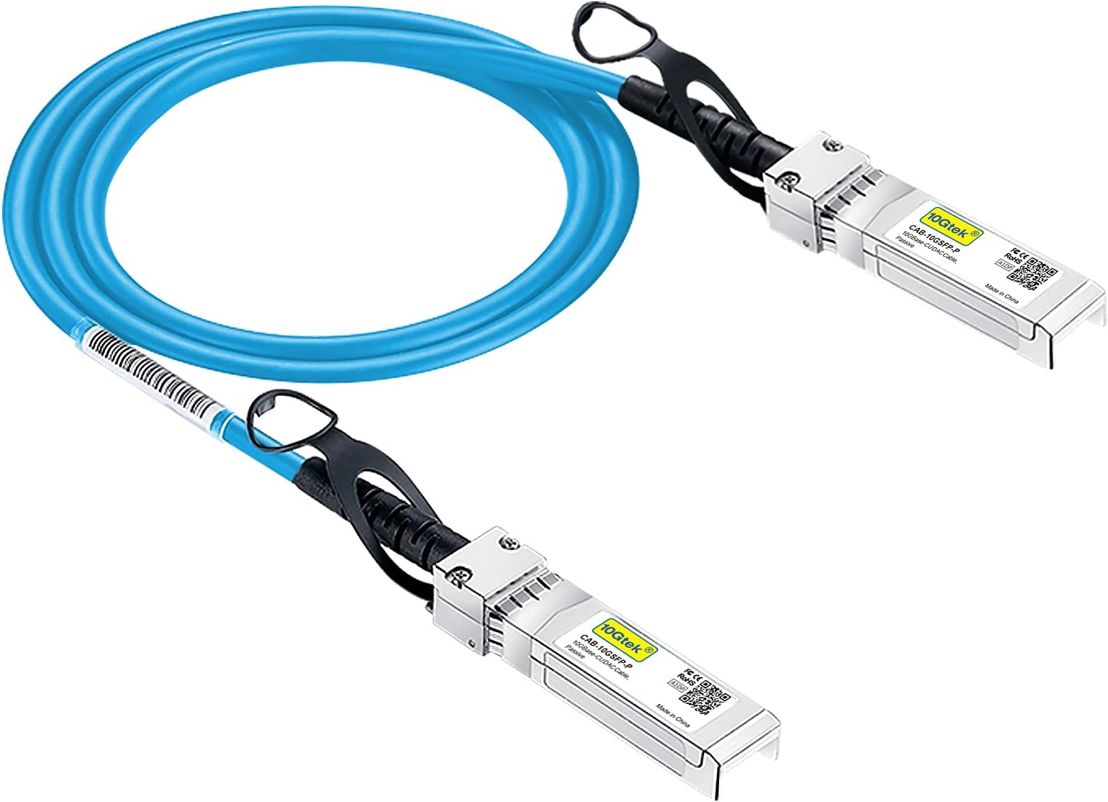 10Gtek [Blue Cable] 10G SFP+ DAC Cable - 10GBASE-CU Passive Direct Attach Copper Twinax SFP Cable for Ubiquiti Devices, 0.5m