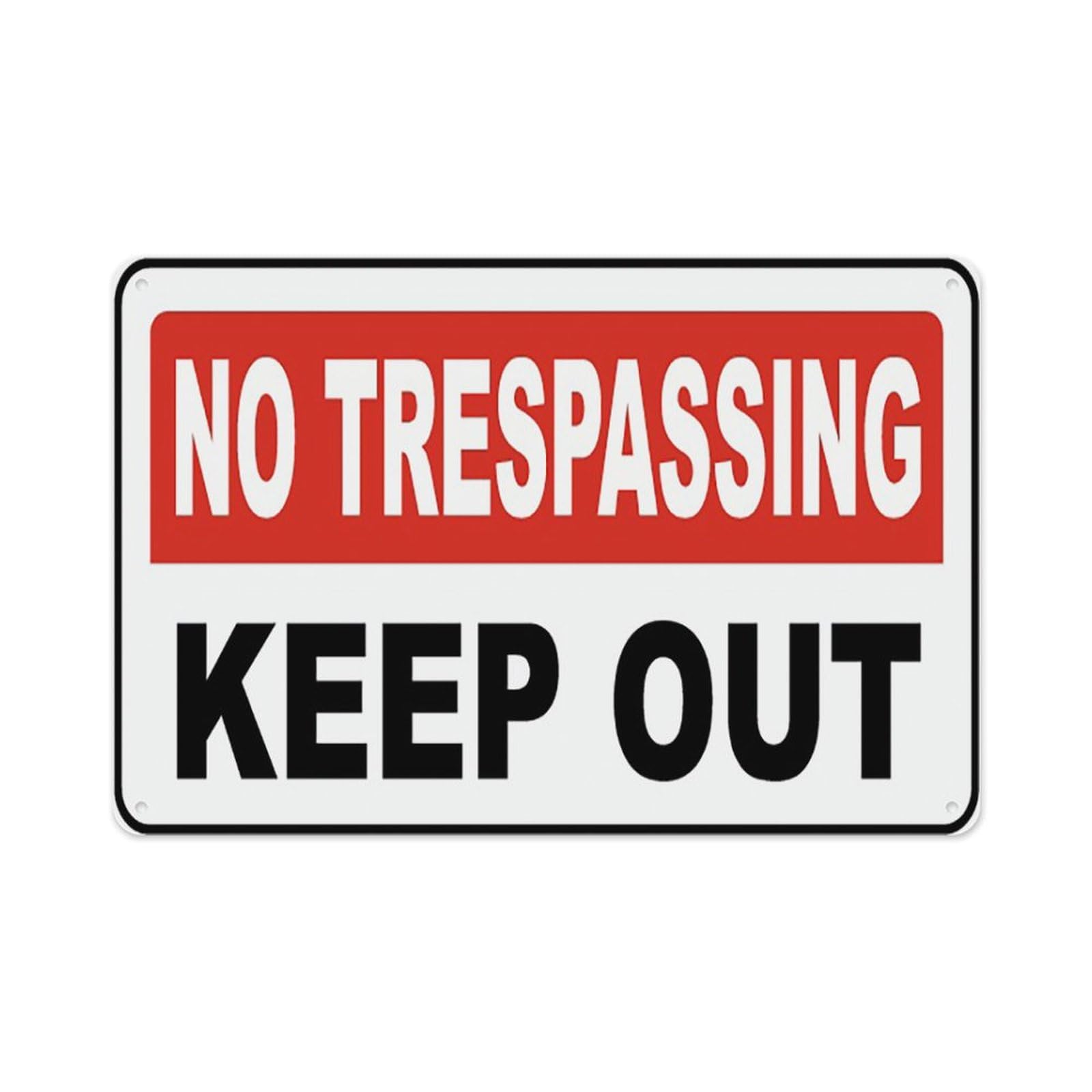 peiyeety No Trespassing KeepSign Aluminum Tin Warning Signs For Home Outdoor Garden 8X12 Inches