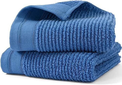 Miniatura 4 de YiLUOMO Juego de 2 toallas de mano decorativas, 100% algodón, súper suaves, altamente absorbentes, para baño, 13 x 29 pulgadas, rojo ladrillo y