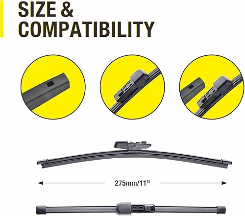 Miniatura 3 de 3 limpiaparabrisas de repuesto de 261811 pulgadas para VW Volkswagen Golf 2020-2015 GTI 2020-2015 (juego de 3), limpiaparabrisas de 26 pulgadas + 18