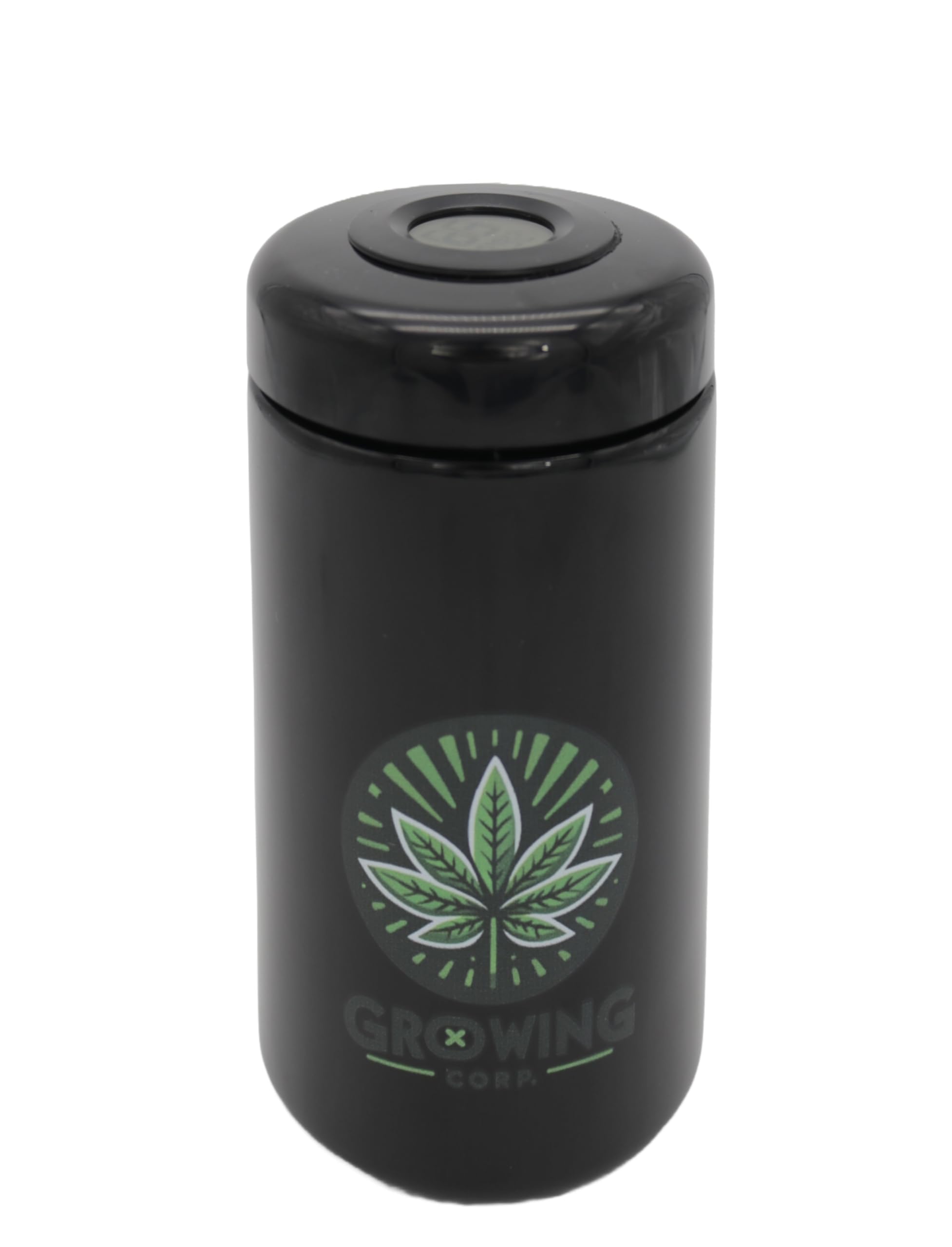 Cannabis Härtungsglas Humidor inkl. Hygrometer 1000 ml, Luftfeuchtigkeits- und Temperatursensor mittels Hygrometer aus hochwertigem Violettglas