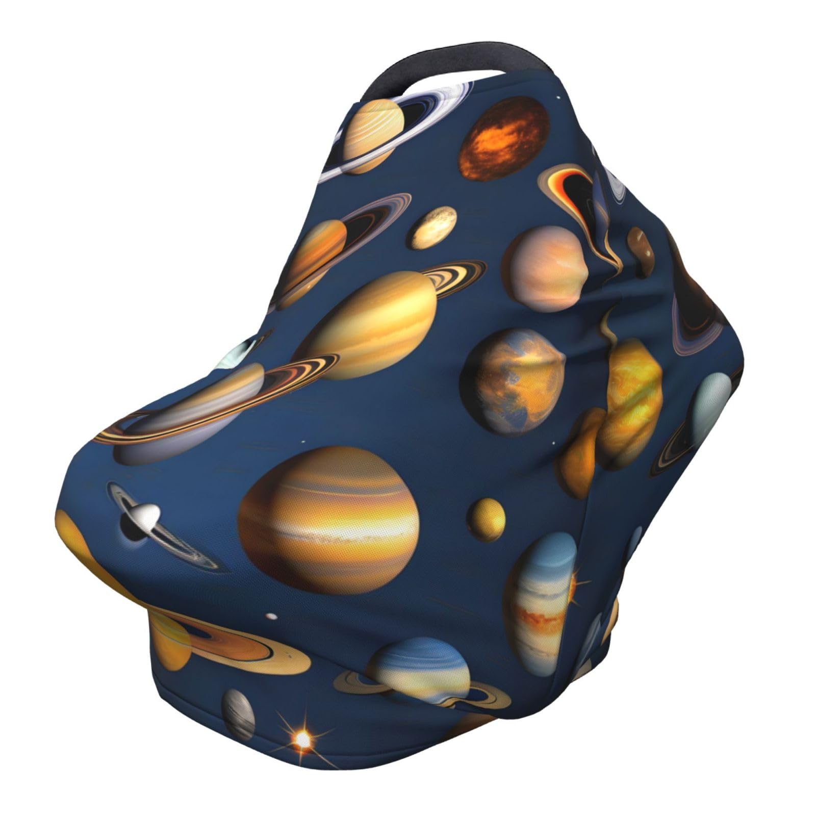 XZDHYZ Solar System Planets Versatile full-print Stroller Chair Cover/Nursing Cover, specially designed for your baby, Black