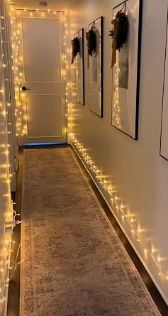 Coverzone 50 Metre Fi li Sar  Led I k Noel Y lba  A ac  I  Led Amp l  am A ac  Balkon Merdiven Salon Yada Oda S slemelerinde Kullan ma Uygun 220v Prizden Enerjisini Al r 50 Metre [Enerji S n f  A]