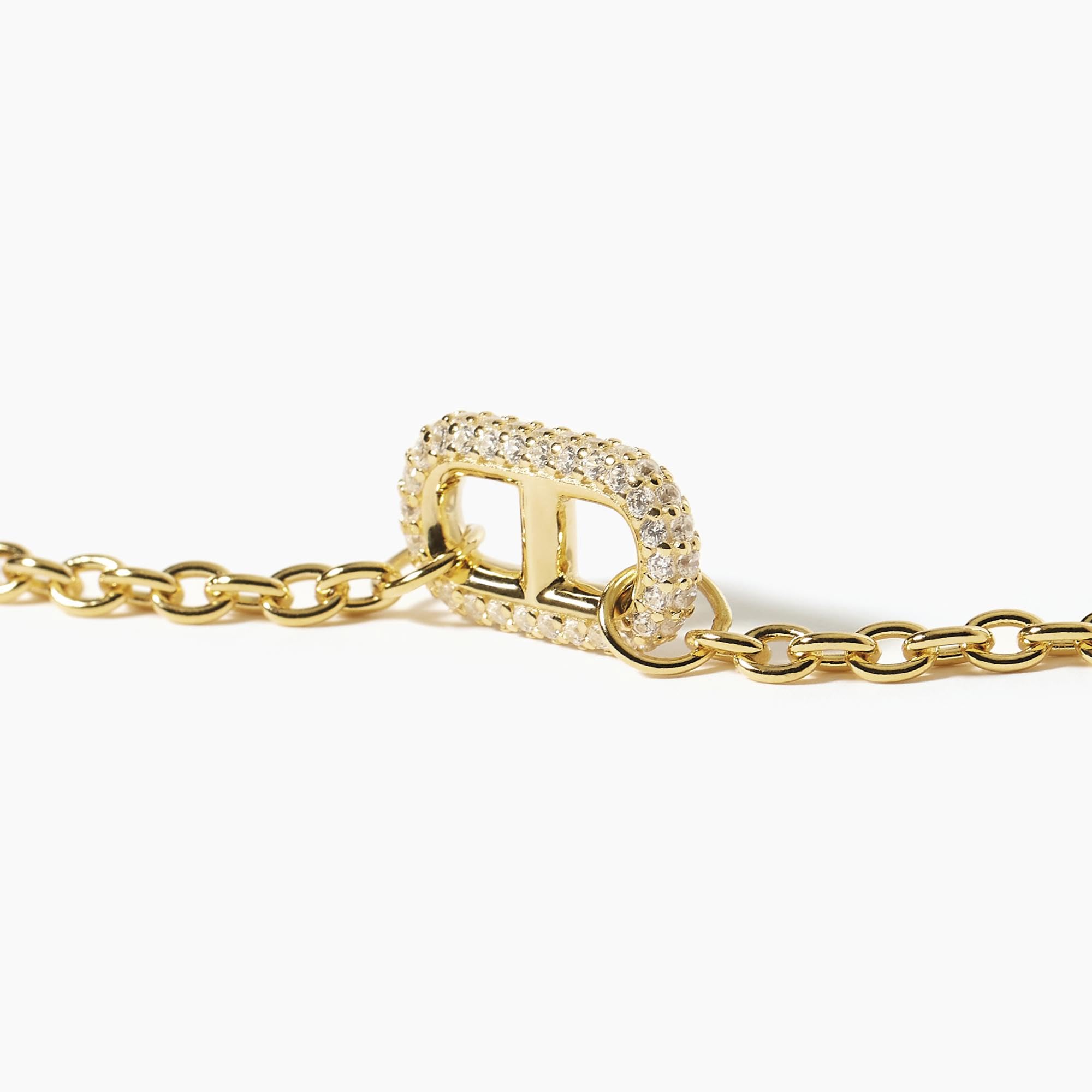 Mabina Gioielli - Bracciale Donna - Bracciale dorato con maglia marina in pavé di zirconi - 533550
