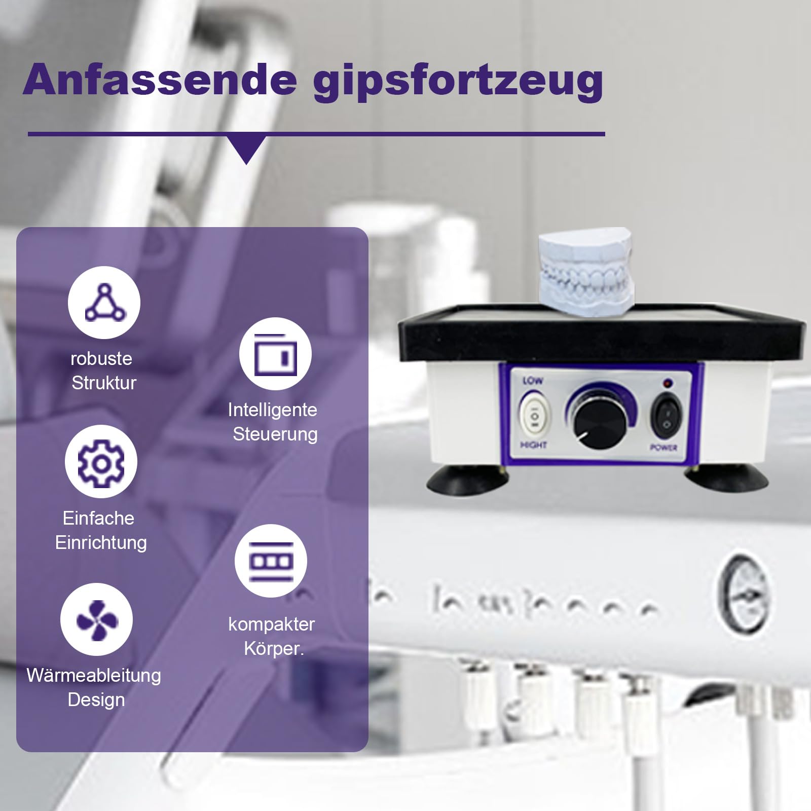 Dental Oszillator Square Dentalrüttler Gipsrüttler Rüttler Vibrator 120W Lab equipment vibrator Vibrating