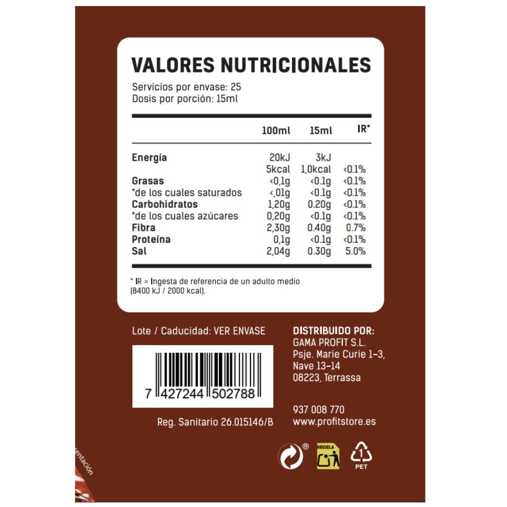 PROFIT Yummy Sauce Salsa baja en calorías 0% grasas y azúcares añadidos Sin lactosa 375 ml Barbacoa