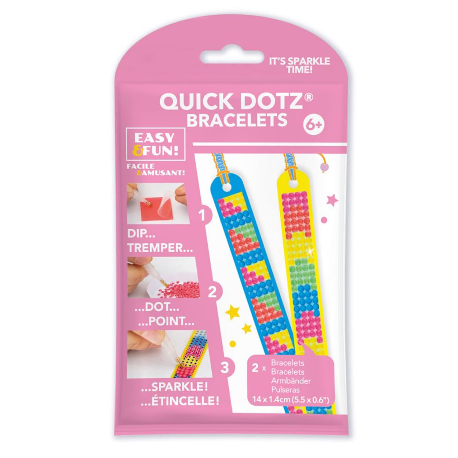 DIAMOND DOTZ Neon Diamond Art Bracelet Making Kit for Kids, DIY Craft