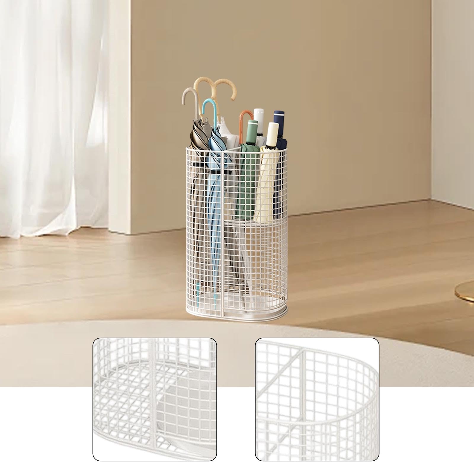 Colcolo Soporte para, Soporte portátil Multiusos para Bastones Senderismo, Estante Almacenamiento para Pasillo o Garaje, Blanco
