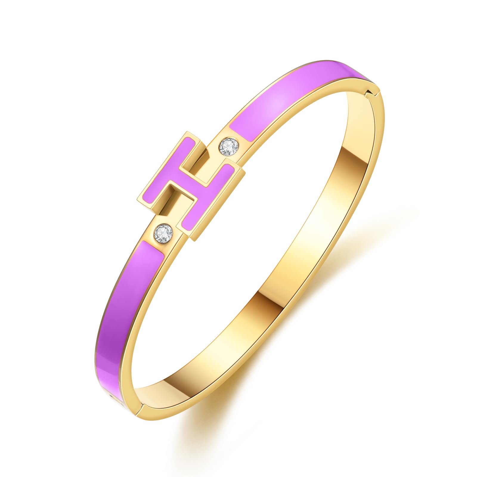 Hothink Gold Bracelets for Women,H Bracelet,Bangle Bracelets for Women,Dainty Bracelet Jewelry Easter Christmas Mothers Day Gifts for Women