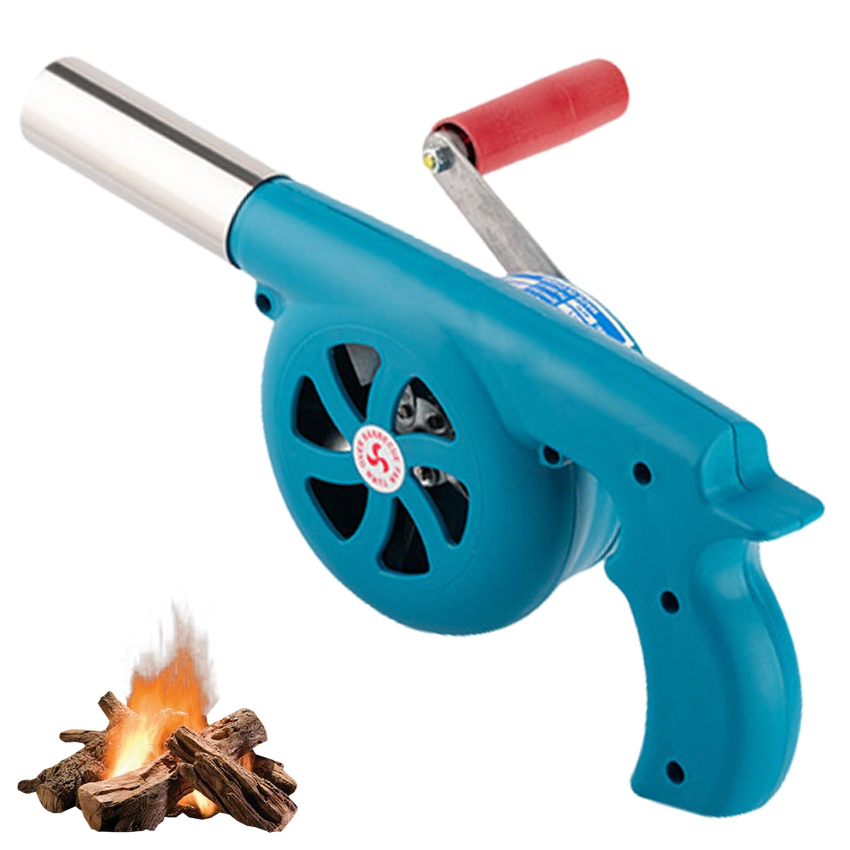 Ventilateur barbecue manuel résistant à la chaleur avec manivelle pour charbon de bois