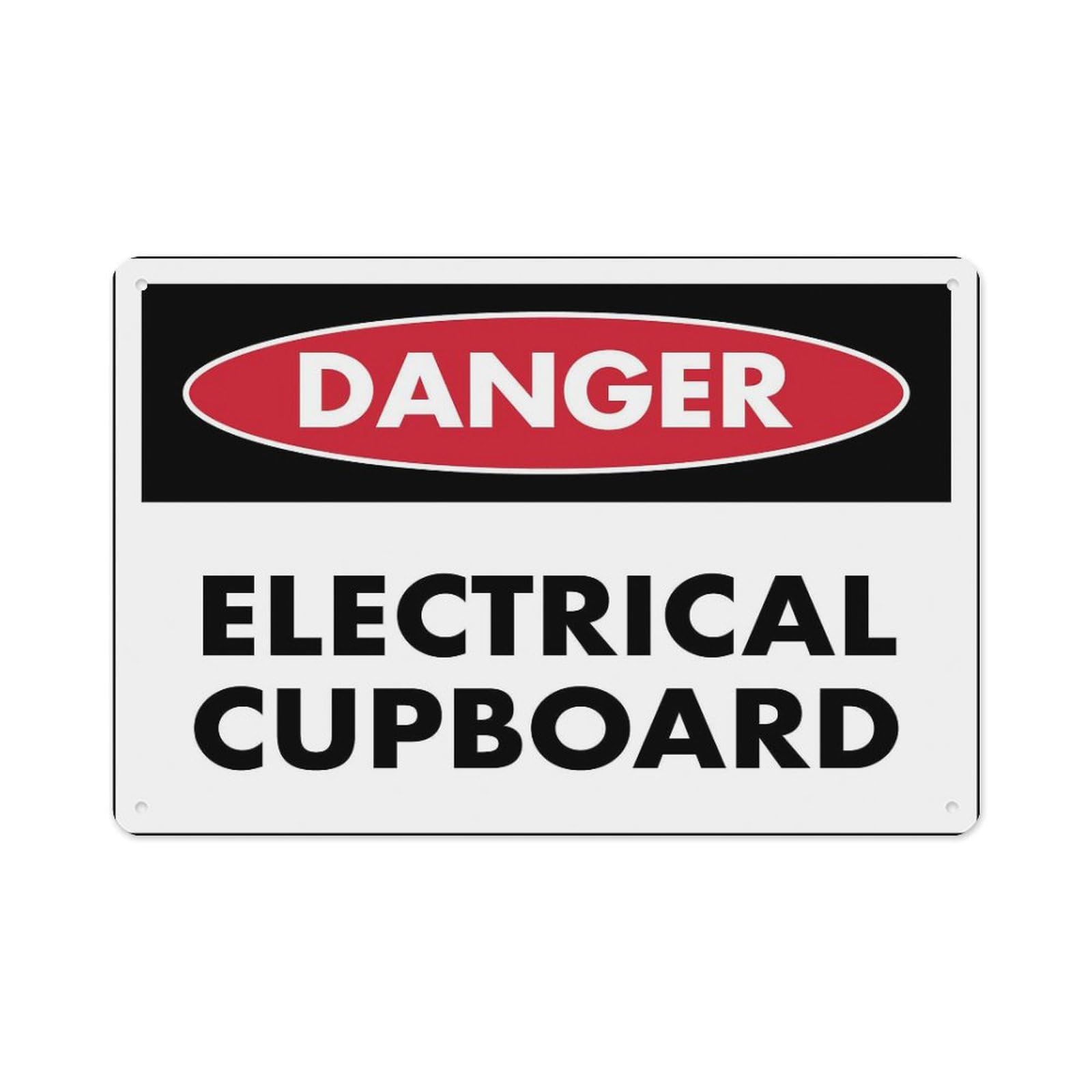 Peiyeety A01 Danger Electrical Cupboard Sign Aluminum Tin Warning Signs For Home Outdoor Garden 12X16 Inches