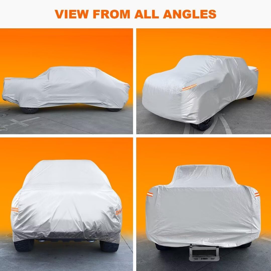 GIANT PANDA Custom Fit Chevy Silverado Car Cover, Waterproof Truck Cover with Soft Lining for Chevy Silverado 1998-2025 Crew Cab with 5.5-6.5 Feet Box