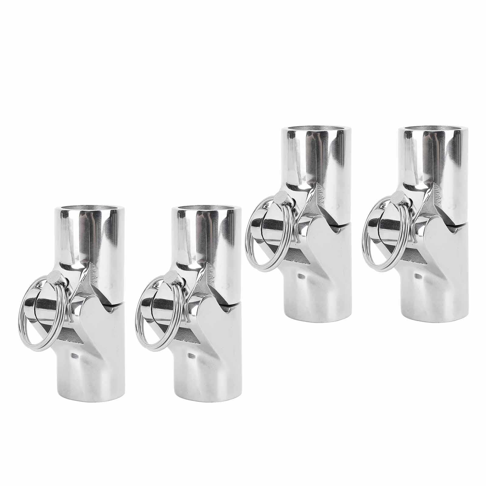 4 Pezzi di connettore per Tubi da Barca, connettore a Sfera Pieghevole in Acciaio Inox da 22 mm, raccordi per corrimano di Yacht marini con Design Rotante, Adatti a Barche