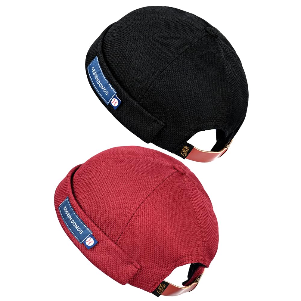 jerague Beanie Hat for Men Women Brimless Cuffed Hat Skullcap Watch Cap Adjustable