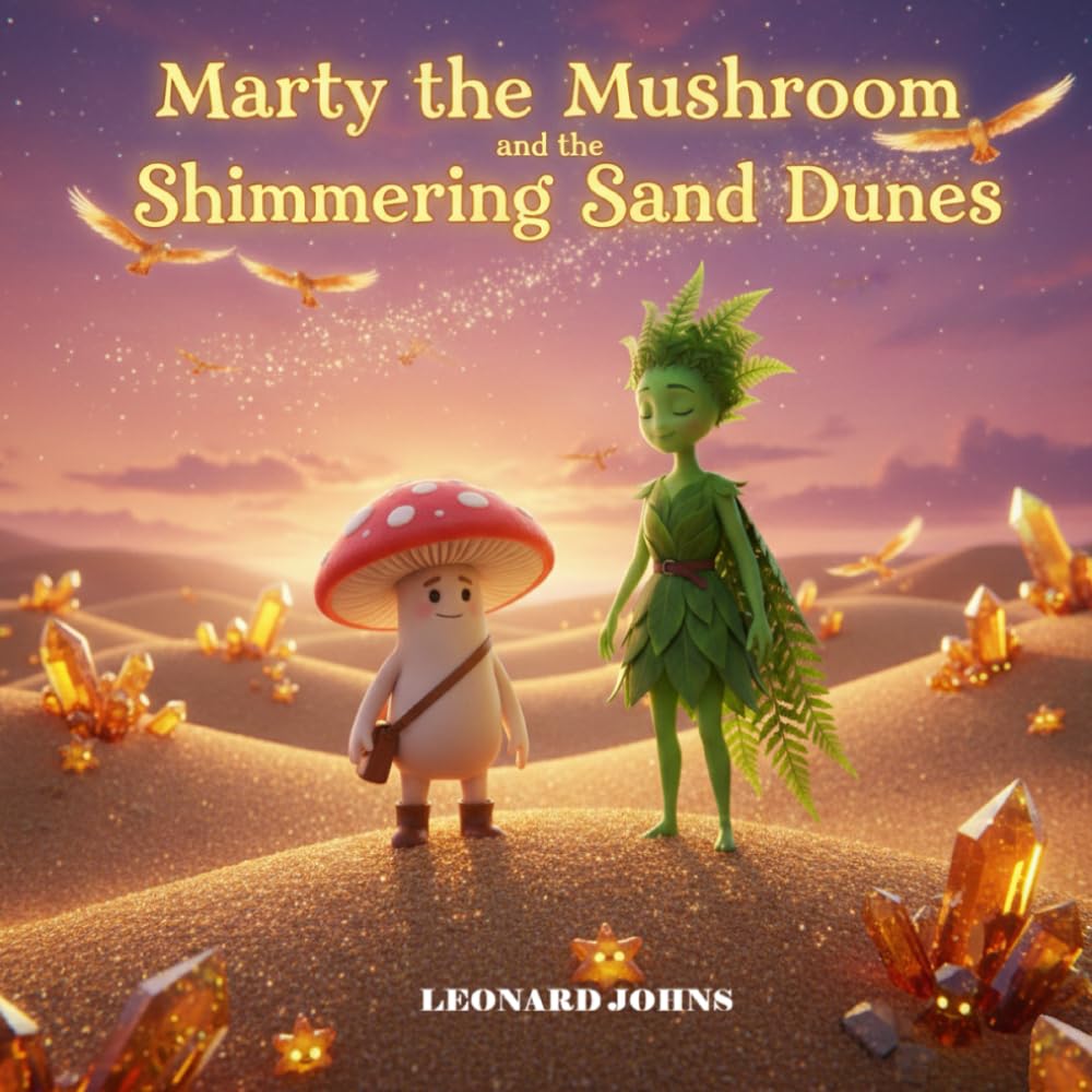 Marty the Mushroom and the Shimmering Sand Dunes: A Whimsical Storybook for Kids Ages 4-8 – Featuring Stunning 3D-Style Illustrations and Heartwarming Lessons on Teamwork