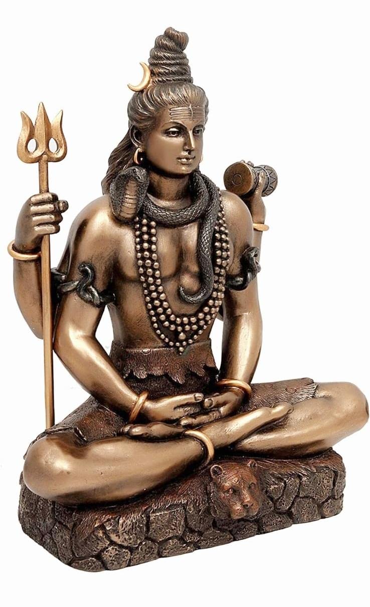 Archna Handicraft Antique Look Polyresin (Cold Cast) Shiv Ji Murti for Pooja Room I Home Temple Decoration Items (Size :: 6x4.5) - Image 2 thumbnail